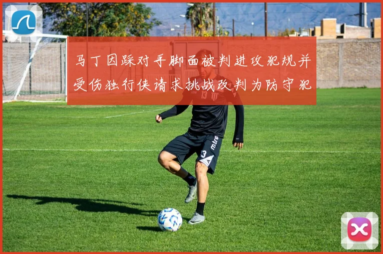 马丁因踩对手脚面被判进攻犯规并受伤独行侠请求挑战改判为防守犯规