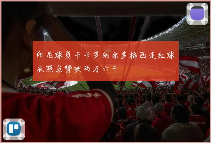 印尼球员卡卡罗纳尔多梅西走红球衣照点赞破两万六千